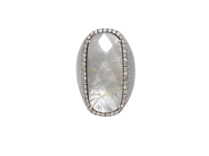 Autre Marque Mother of Pearl & Diamond S R Designs Ring Metal  ref.1171130