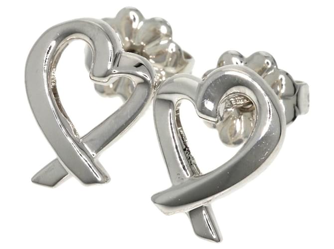 Tiffany & Co Loving heart Silvery Silver  ref.1171181