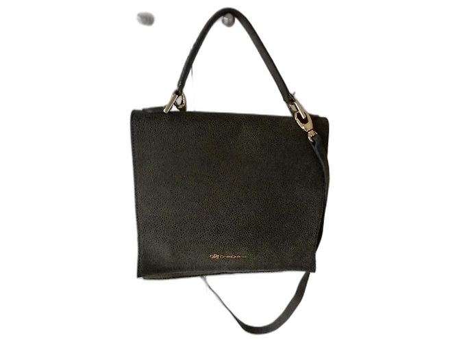 Cruciani Borsa Nano Pelle di Razza Grigia Grigio