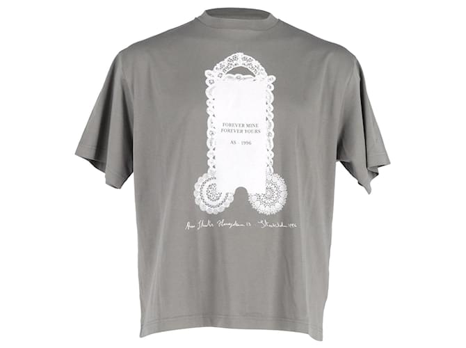 Acne Studios Edlund Handkerchief T-Shirt in Grey Cotton  ref.1171236