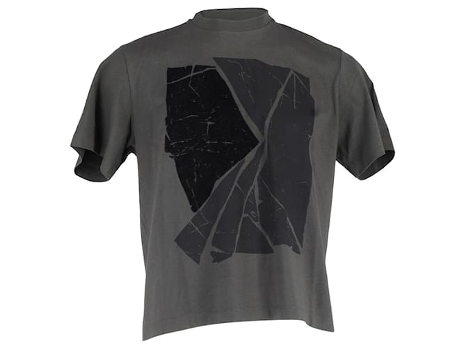 Ermenegildo Zegna Zegna Graphic T-Shirt in Grey Cotton  ref.1171277