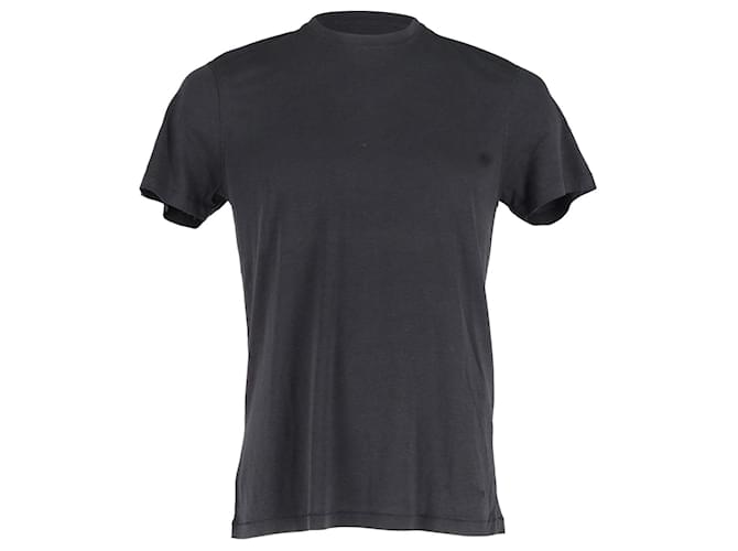 Tom Ford Plain Short Sleeve T-Shirt in Black Cotton  ref.1171278