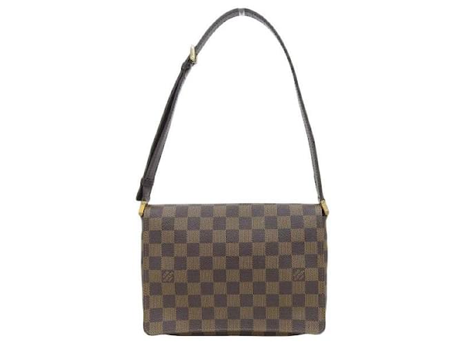 Louis Vuitton Damier Ebene Musette Tango Short Strap N51255 Brown Cloth  ref.1171311