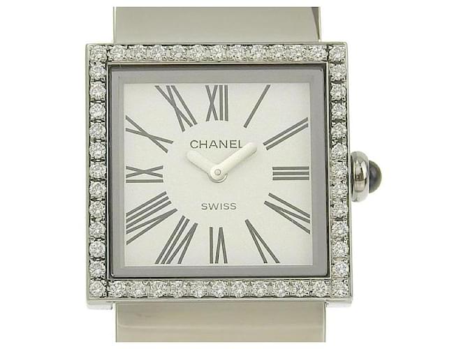 Chanel Quartz Mademoiselle Factory Diamond Wrist Watch H0830 Silvery Metal  ref.1171313