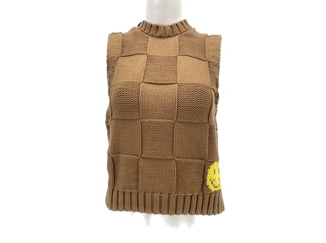 GANNI  Knitwear T.International S Cotton Camel  ref.1171343