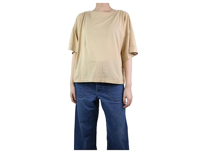 Marni T-shirt oversized bege - tamanho UK 10 Algodão  ref.1171385