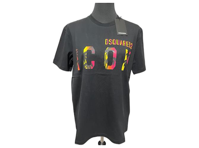 Dsquared2 t-shirt uomo Nero Cotone  ref.1171443