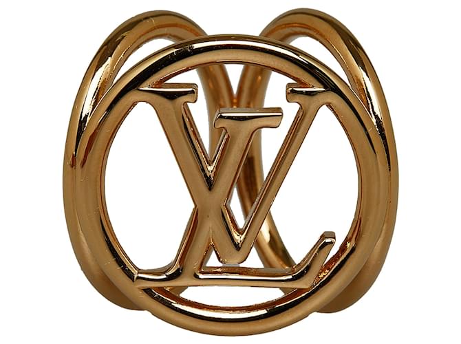 Louis Vuitton Gold Louise Scarf Ring Golden Metal Gold-plated  ref.1171468