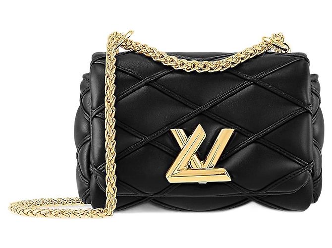 Louis Vuitton Pico GO-14 Bolsa de couro preta Preto