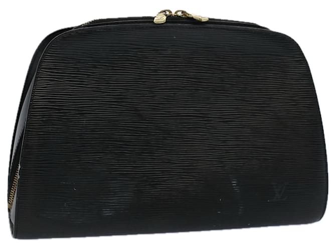 LOUIS VUITTON Epi Dauphine GM Cosmetic Pouch Black M48432 LV Auth 60435 Leather  ref.1171589