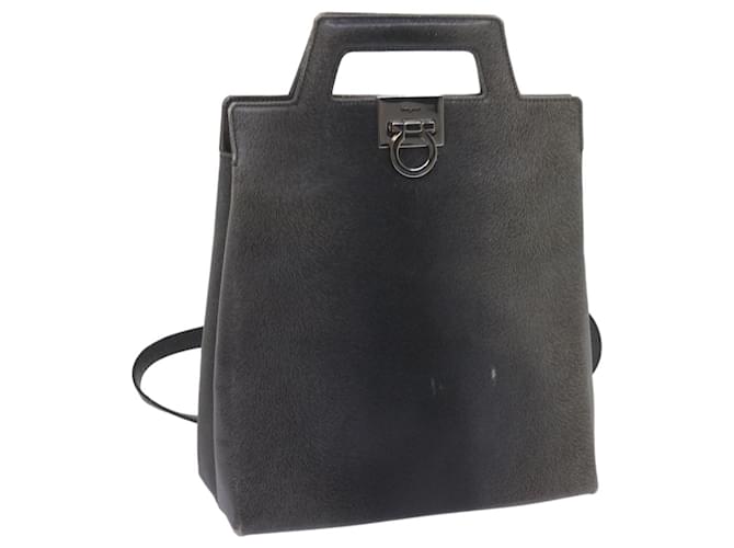 Salvatore Ferragamo Hand Bag Leather 2way Gray Auth hk919 Grey  ref.1171656
