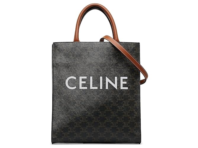 Céline Petit sac cabas vertical Celine Triomphe marron Cuir  ref.1171717