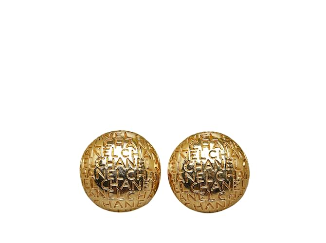 Goldene Chanel CC-Ohrclips Vergoldet  ref.1171727