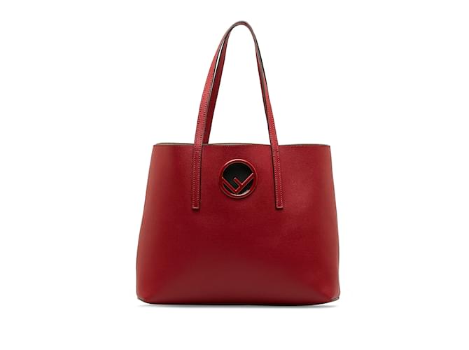 Red Fendi F Is Fendi Shopper Tote Leather  ref.1171765
