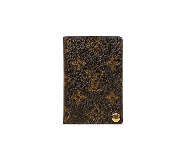 Porta carte di credito Pression Louis Vuitton Monogram Porte-Cartes marrone Tela  ref.1171801