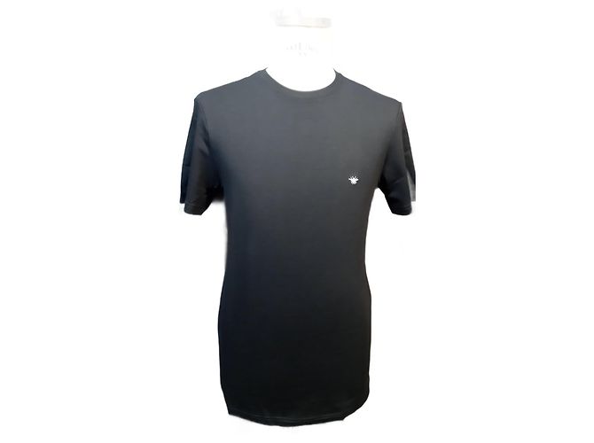 Christian Dior Rundhals-Pullover aus Baumwolle Marineblau