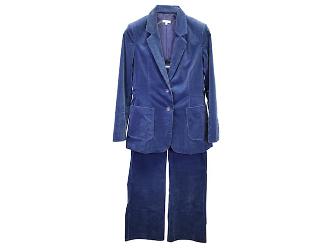 Conjunto de traje de terciopelo petróleo de algodón azul Iris & Ink  ref.1171819