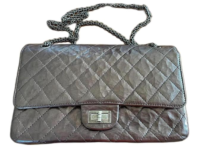 Chanel bag 2.55 - reissue - . Bronze Leather  ref.1171846