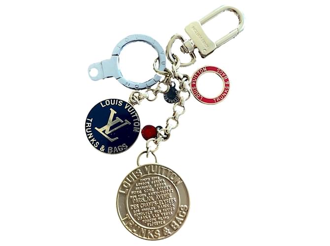 Louis Vuitton LV bag charm and key ring Gold hardware Steel  ref.1171848