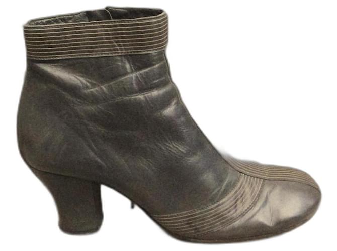 Chie Mihara Chié Mihara p ankle boots 40 Grey Leather  ref.1171884