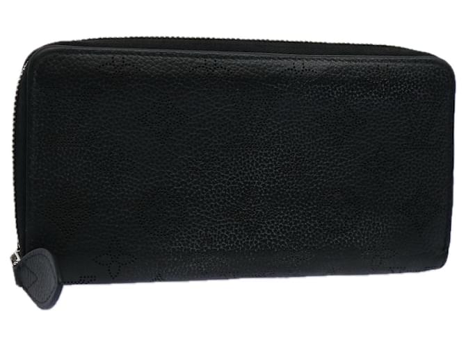 LOUIS VUITTON Monogram Mahina Zippy Wallet Long Wallet Black M61867 Auth hk971 Leather  ref.1171909