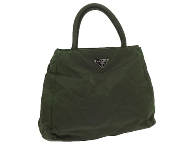 PRADA Hand Bag Nylon Khaki Auth yk9513  ref.1171948
