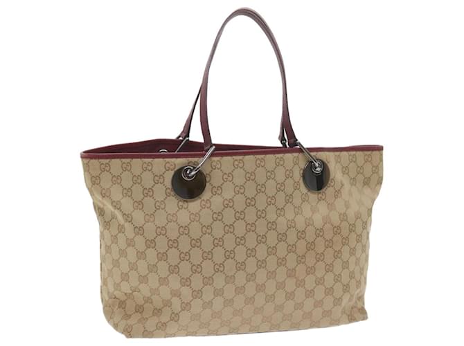 GUCCI Borsa tote in tela GG Beige 120838 auth 60521  ref.1172003