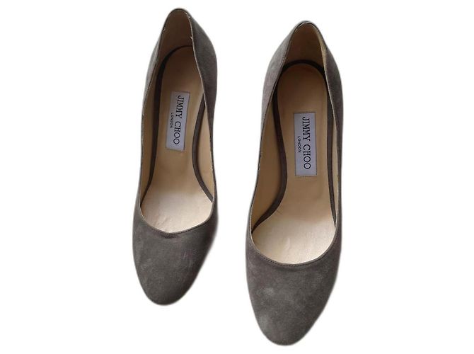 Jimmy Choo Heels Dark Grey Suede