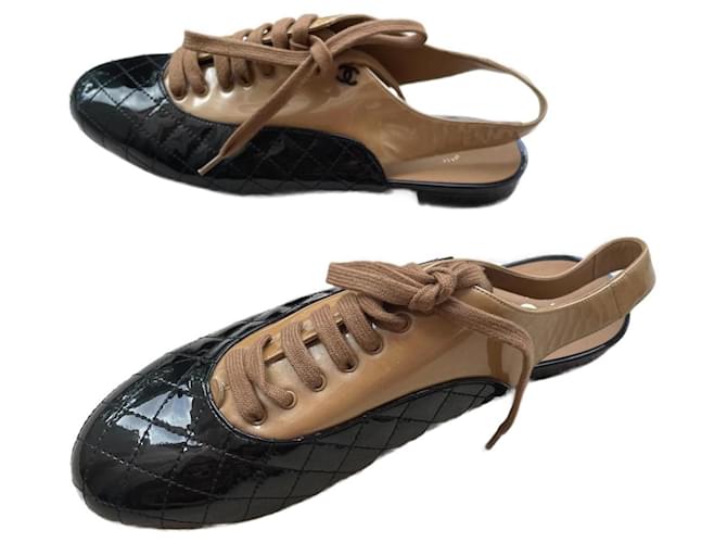 Chanel Flats Multiple colors Patent leather  ref.1172034