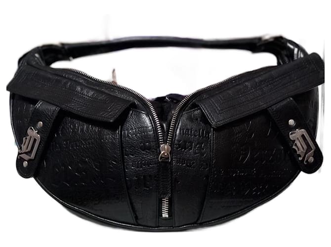 Gianni Versace Repeat Black Leather  ref.1172038