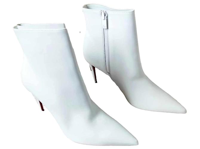 Christian Louboutin ankle boots Bianco Pelle  ref.1172057