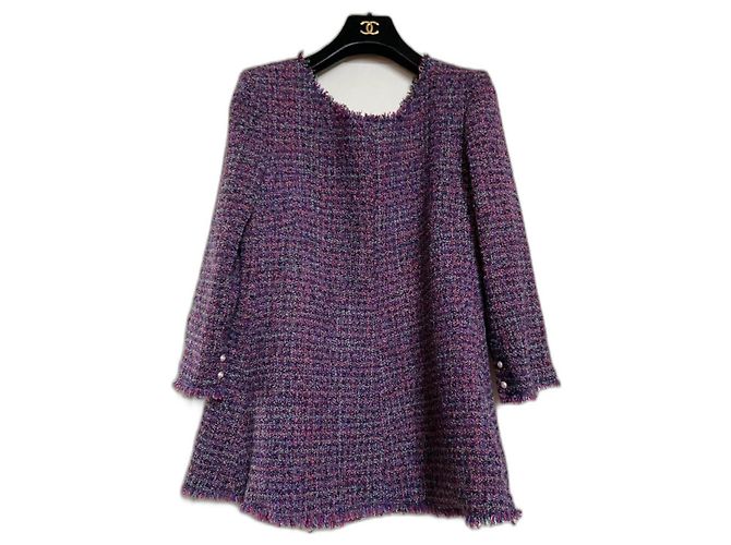Top de tweed CHANEL Rosa Púrpura