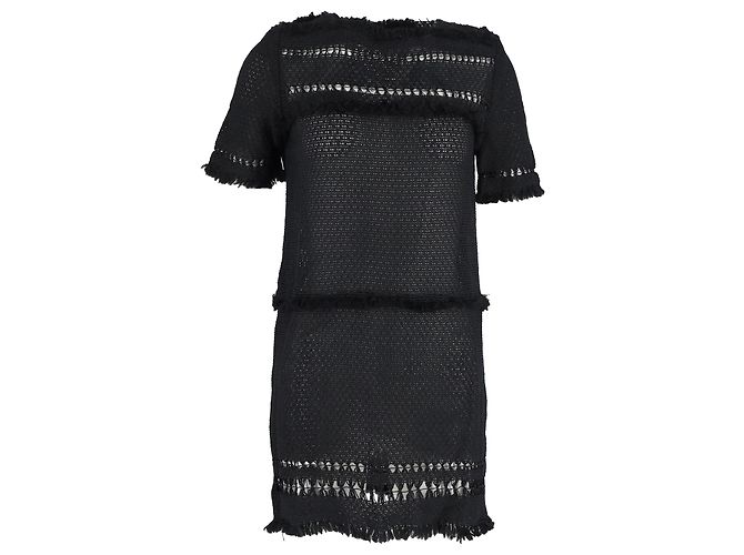 Robe perforée Isabel Marant en viscose noire