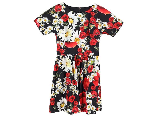 Dolce & Gabbana Minivestido estampado de algodón con estampado floral Impresión de pitón