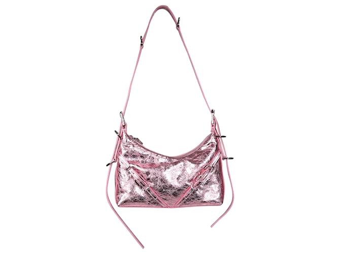 Givenchy pink 2023 Mini Voyou bag in laminated leather  ref.1172151