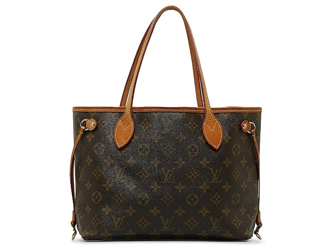 Louis Vuitton Brown Monogram Neverfull PM Leather Cloth  ref.1172227