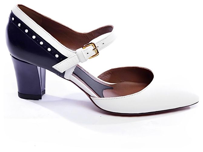 Marni Mary Jane Pumps Eggshell Leather