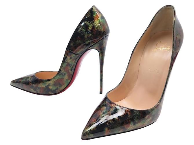 NEUF CHAUSSURES CHRISTIAN LOUBOUTIN ESCARPIN SO KATE IRISEES MULTICOLORE 39 Cuir vernis  ref.1172280