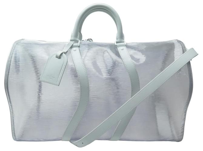 NEW LOUIS VUITTON KEEPALL WAVY TRAVEL BAG 50 VIRGIL ABLOH BEACH PPE NEW BAG Plastic  ref.1172296