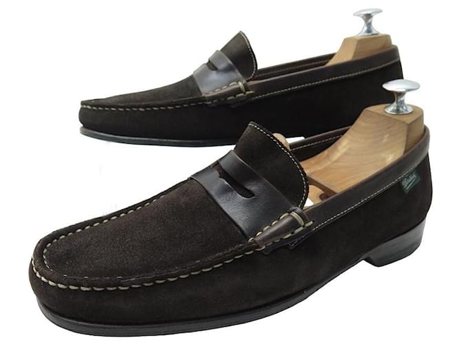 PARABOOT MOCCASIN SHOES 6 40 BROWN SUEDE SUEDE LOAFERS SHOES  ref.1172299
