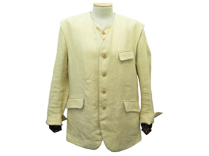 ARNYS GELBE LEINENJACKE + WESTE SETGRÖSSE 52 L LEINENJACKE MANTELWESTE