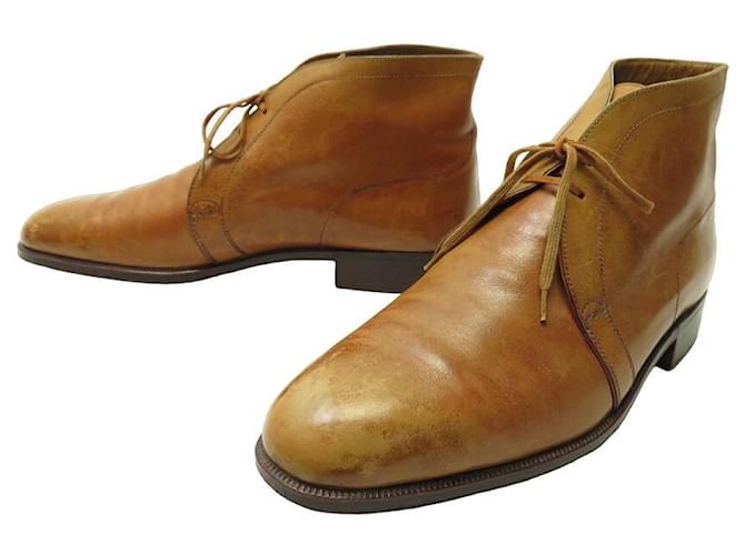 JOHN LOBB SHOES CHUKKA BOOTS 7.5 41.5 CAMEL LEATHER BOOTS SHOES  ref.1172326