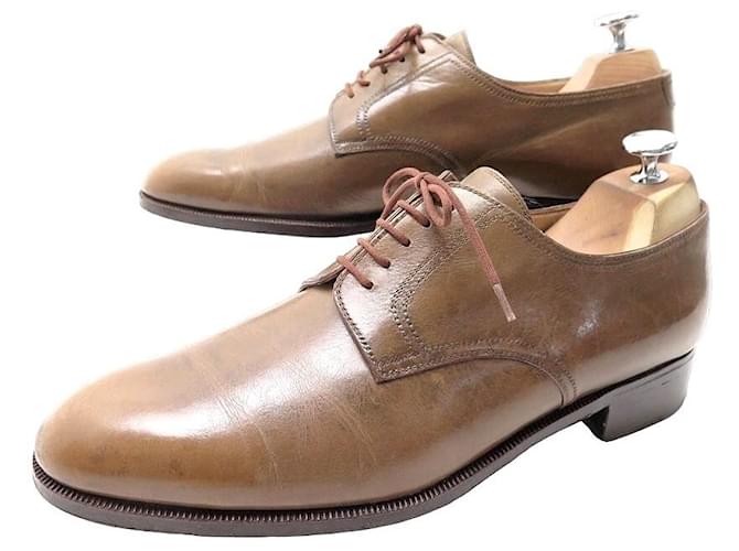 VINTAGE CHAUSSURES BERLUTI DERBY 8.5 42.5 CUIR MARRON BROWN LEATHER SHOES  ref.1172328
