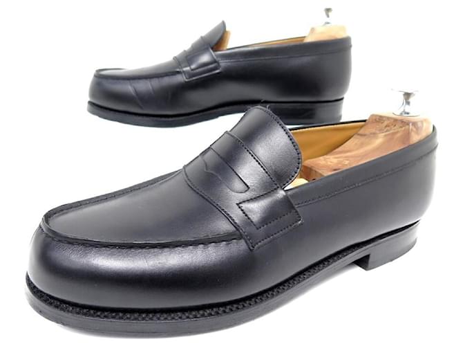 NEW JM WESTON SHOES 180 Church´s Loafers 6.5D 40.5 41 FINE LEATHER LOAFER SHOES Black  ref.1172372