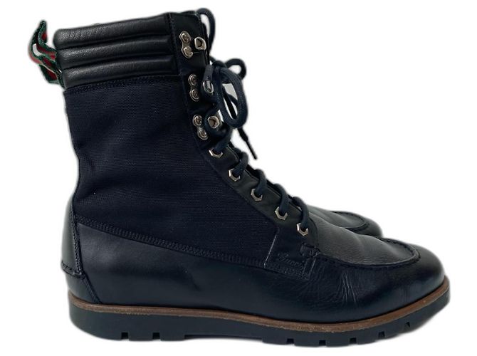 Gucci Lederstiefel schwarz