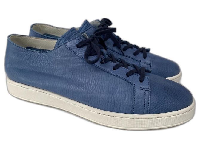 Santoni Sneaker aus blauem Leder