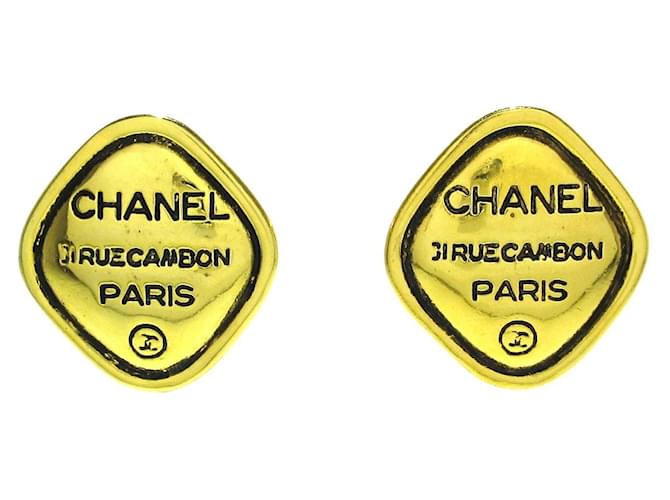 Chanel Cambon Dourado Metal  ref.1172649