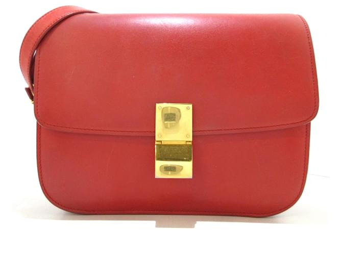 Classic Box Céline Red Leather  ref.1172653