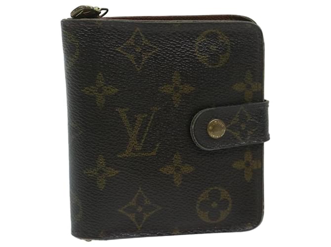 LOUIS VUITTON Monogram Portefeuille zippé compact M61667 LV Auth ki3850 Toile Monogramme  ref.1172775