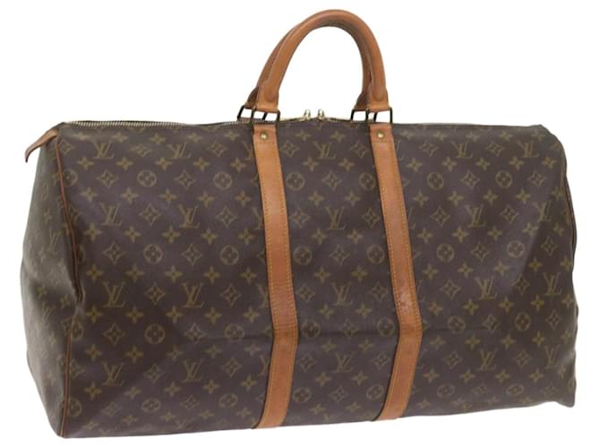 Louis Vuitton Monogram Keepall 55 Boston Bag M41424 LV Auth 59916 Cloth  ref.1172811